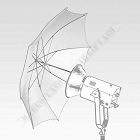 E1 Parasol transparentny biały 90 cm
