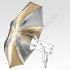 E6 Parasol srebrno-złoty 110 cm poszycie czarne